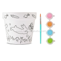 Easter ceramic flowerpot